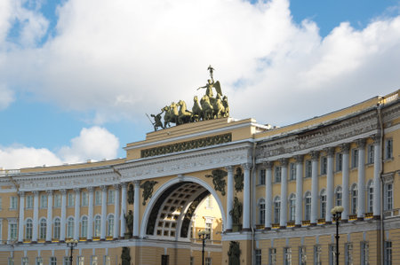 General Army Staff Building in Saint Petersburg, Russiaのeditorial素材
