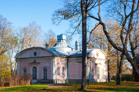 Old pavilion in Oranienbaum, a Russian royal residence, located on the Gulf of Finland west of Saint Petersburg, Russia.のeditorial素材