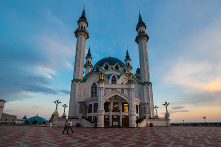 The Kul Sharif Mosque - one of the largest mosques in Russia, Kazan, Republic of Tatarstanのeditorial素材