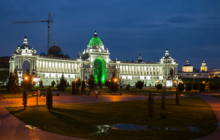View of Agricultural Palace in Kazan, capital of Republic Tatarstan, Russiaのeditorial素材