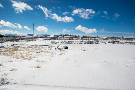 View of Ulagan Highlands in Altay mountains in the winter, Siberia, Russiaの写真素材