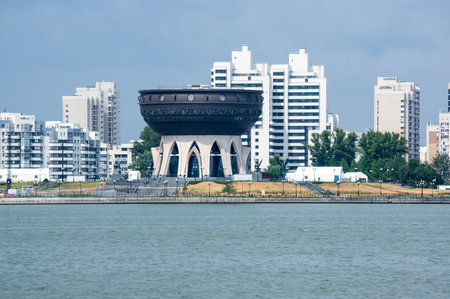 Center of family near the Kazanka river in Kazan, Republic of Tatarstan, Russiaのeditorial素材