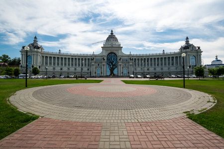 View of Agricultural Palace in Kazan, capital of Republic Tatarstan, Russiaのeditorial素材