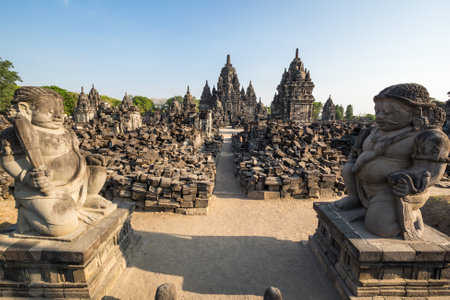 Prambanan or Rara Jonggrang is a 9th-century Hindu temple compound in Special Region of Yogyakarta, Indonesiaのeditorial素材