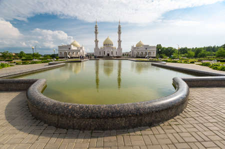 White Mosque in the city of Bulgar in Republic of Tatarstan, Russiaの写真素材