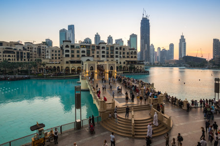 DUBAI, UNITED ARAB EMIRATES - 04 DECEMBER, 2018: The Dubai Mall is the largest mall in the world by total area, Dubai, United Arab Emiratesのeditorial素材