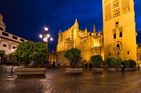 The Cathedral of Saint Mary of the See, better known as Seville Cathedral, is a Roman Catholic cathedral in Seville, Andalusia, Spainのeditorial素材