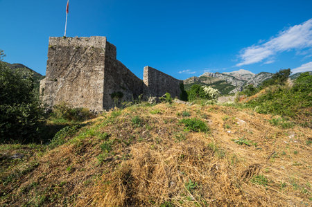 View of the fortress in Stari Bar (the Old Town of Bar), Montenegro