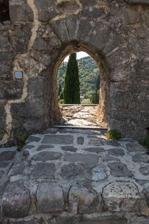 View of the fortress in Stari Bar (the Old Town of Bar), Montenegroの写真素材