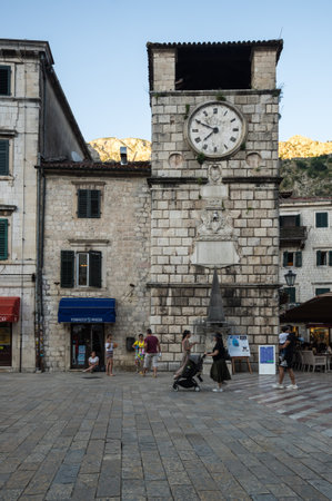 KOTOR, MONTENEGRO - 29 JUNE, 2019: View of the street in Old Town of Kotor, Montenegroのeditorial素材