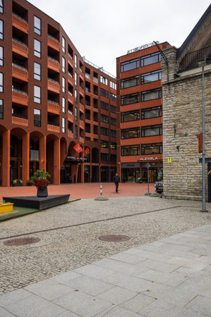 TALLINN, ESTONIA - 25 SEPTEMBER, 2019: Modern architecture in the Rotermann quarter of Tallinn, Estoniaのeditorial素材