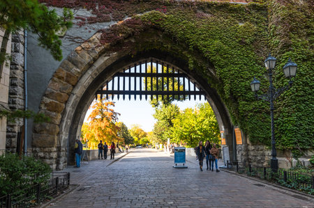 BUDAPEST, HUNGARY - 14 OCTOBER, 2019: Vajdahunyad Castle is a castle in the City Park of Budapest,...