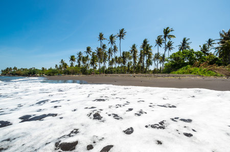 The coast of Indian ocean on island Java, Indonesia