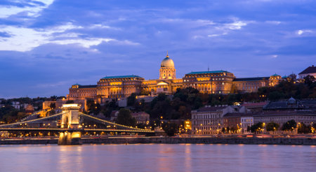 BUDAPEST, HUNGARY - 16 OCTOBER, 2019: View of the river Danube and historical center of Budapest, capital of Hungaryのeditorial素材