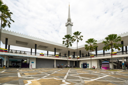KUALA LUMPUR, MALAYSIA - 31 JANUARY, 2020: The National Mosque of Malaysia in Kuala Lumpur, the capital city of Malaysiaのeditorial素材