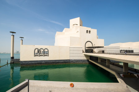 View of museum of islamic art in Doha, the capital and most populous city of the State of Qatarのeditorial素材