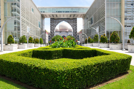 The Palace of Justice houses the Malaysian Court of Appeal and Federal Court in Putrajaya, Malaysiaのeditorial素材