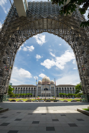 The Palace of Justice houses the Malaysian Court of Appeal and Federal Court in Putrajaya, Malaysiaのeditorial素材