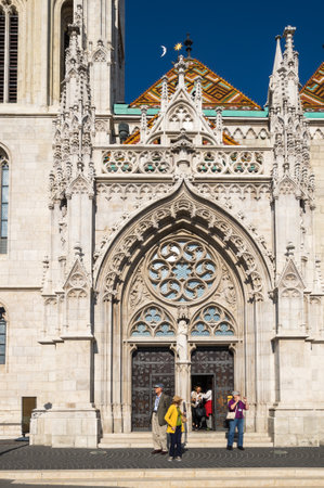 BUDAPEST, HUNGARY - 15 OCTOBER, 2019: Fisherman's Bastion is one of the best known monuments in Budapest, capital of Hungaryのeditorial素材