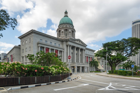 SINGAPORE - 19 FEBRUARY, 2020: The Old Supreme Court Building in the Central Area in Singaporeのeditorial素材