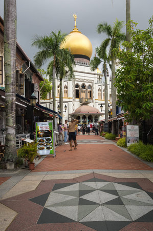 SINGAPORE - 21 FEBRUARY, 2020: Sultan Mosque or Masjid Sultan is a mosque, named after Sultan...