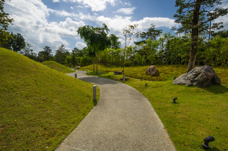 Panoramic view of Gardens by the Bay in Singaporeのeditorial素材