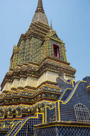Wat Pho (also known as the Temple of the Reclining Buddha) is a Buddhist temple complex in Bangkok, Thailandの写真素材
