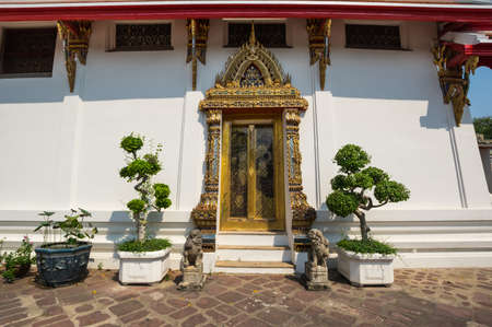 Wat Pho (also known as the Temple of the Reclining Buddha) is a Buddhist temple complex in Bangkok, Thailandの写真素材