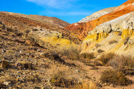 Landscape of Kizil Chin, a place called âMarsâ in Altay mountains, Siberia, Russiaの写真素材