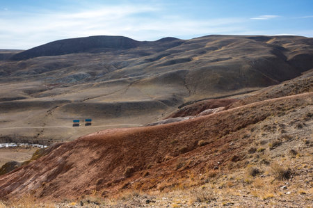 Landscape of Kizil Chin, a place called â€œMarsâ€ in Altay mountains, Siberia, Russia