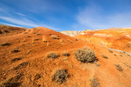 Landscape of Kizil Chin, a place called âMarsâ in Altay mountains, Siberia, Russiaの写真素材