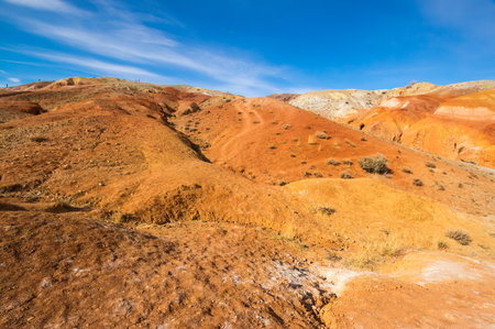 Landscape of Kizil Chin, a place called âMarsâ in Altay mountains, Siberia, Russiaの写真素材