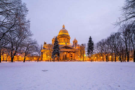 Saint Isaac's Cathedral or Isaakievskiy Sobor in Saint Petersburg, Russia, is the largest Russian Orthodox cathedral in the cityのeditorial素材