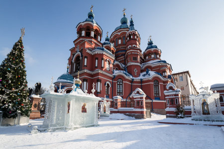 Church of Our Lady of Kazan, the orthodox church in Irkutsk, Russiaのeditorial素材