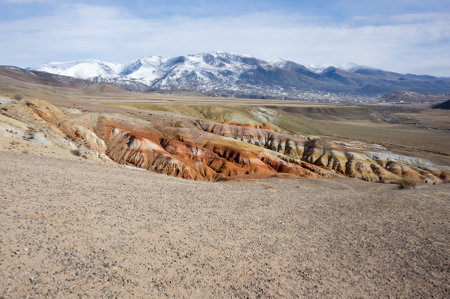 Landscape of Kizil Chin, a place called âMarsâ in Altay mountains, Siberia, Russiaの写真素材