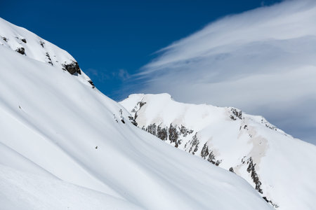 Panoramic view of the mount Cheget in Kabardino-Balkaria, Russia