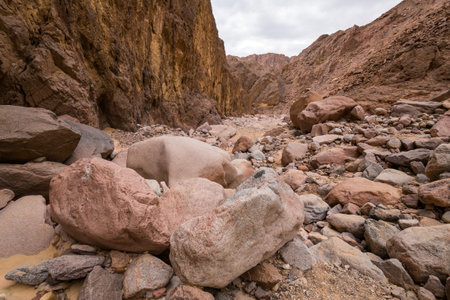 Wadi El Veshwash canyon in Sinai Peninsula, Egypt