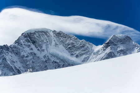 Panoramic view of the Caucasus mountains in Kabardino-Balkaria, Russia