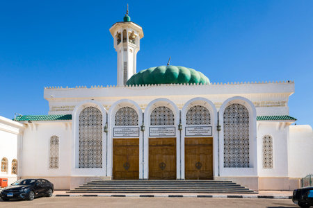 SHARM EL SHEIKH, EGYPT - JANUARY 14, 2022: Al-Salam Mosque, one of the most famous mosques in Sharm el-Sheikh, Egyptのeditorial素材