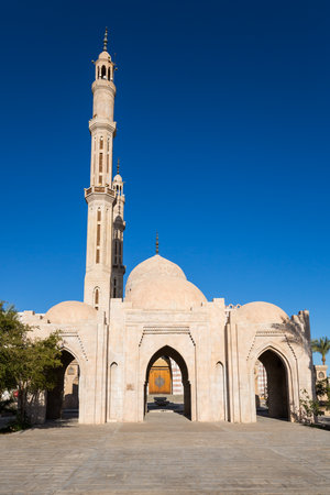 View of Al Mustafa Mosque in Sharm El Sheikh, Egyptの写真素材