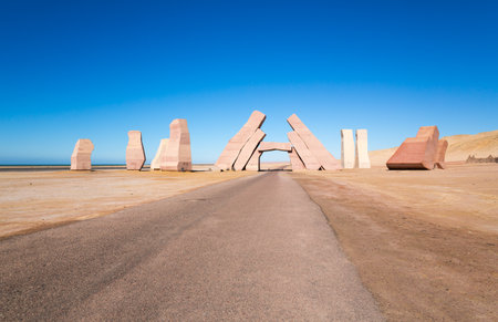 Entrance of Ras Muhammad National Park, located in Egypt on the Sinai Peninsulaの写真素材