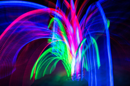 Abstract pattern of city lights