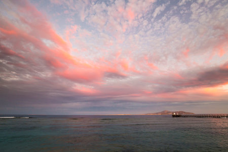 View of the coast of the Red Sea at Sharm El Sheikh resort, Egypt