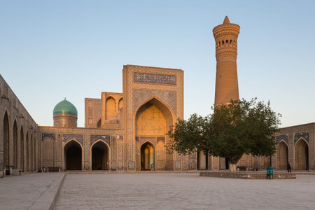 Inner courtyard of the Kalon Mosque, part of the Po-i-Kalyan Complex in Bukhara, Uzbekistan