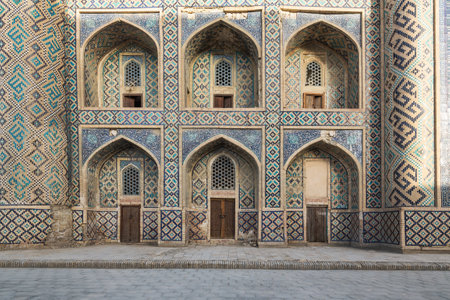 Abdullakhan madrasah is an architectural monument of the Koshmadrasa ensemble in Bukhara, Uzbekistanの写真素材