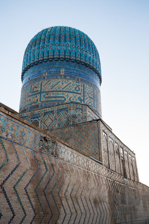 The Bibi-Khanym Mosque is one of the most important monuments of Samarkand, Uzbekistanの写真素材