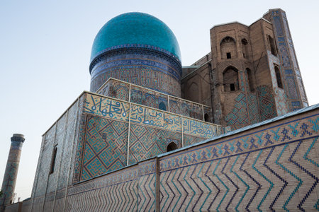 The Bibi-Khanym Mosque is one of the most important monuments of Samarkand, Uzbekistanの写真素材