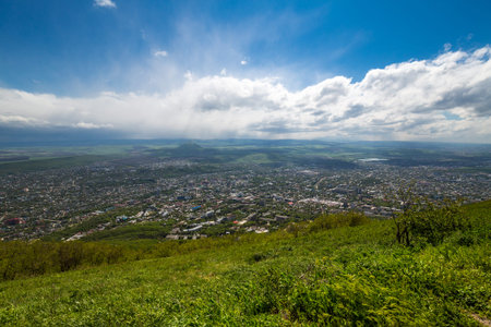 Panoramic view of Pyatigorsk, a spa city in Stavropol Krai, in the North Caucasus region of Russia