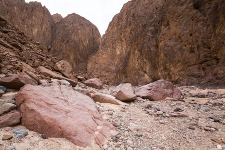 Wadi El Veshwash canyon in Sinai Peninsula, Egypt