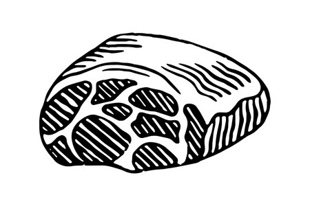 Cuts of Pork. Vector illustration on white background.のイラスト素材